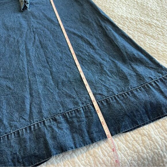 ✨ Draper James Embroidered Ruffle Chambray Denim Shift Dress 8 - Picture 13 of 13